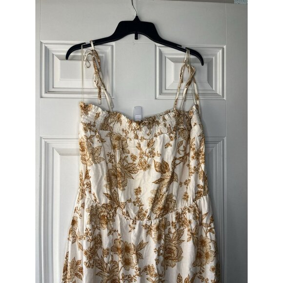 Lost + Wonder NEW Nightfall Floral Tie Strap Maxi Dress in Brown Floral Size Xl - Picture 3 of 8